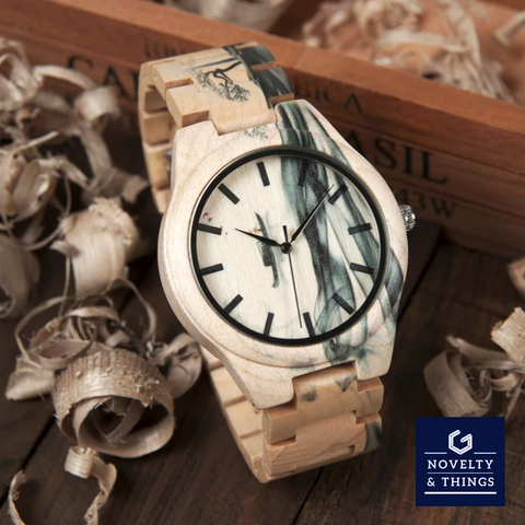 Ink Stained Wooden Watch