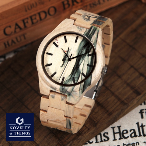 Ink Stained Wooden Watch