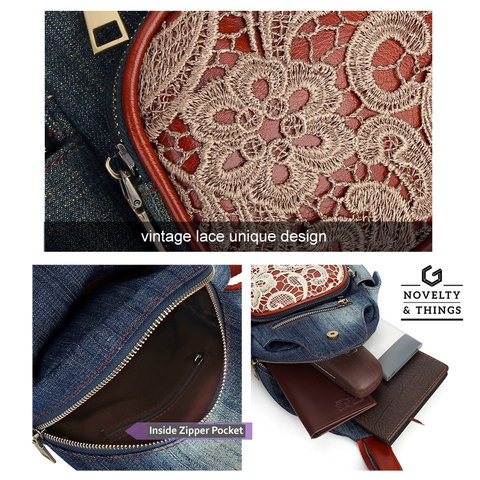 Denim Single Strap Backpack