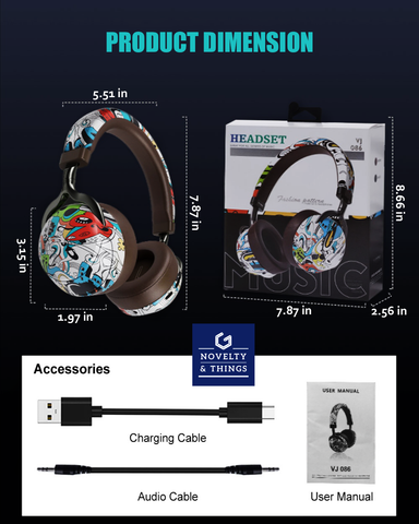 Graffiti Style Bluetooth Headphones