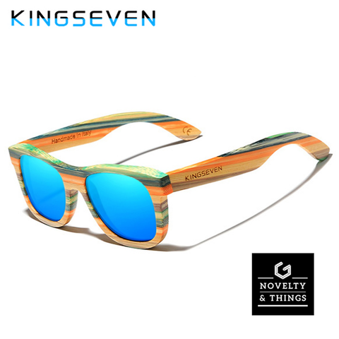 KINGSEVEN Retro Bamboo Sunglasses