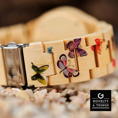 Butterfly Bamboo Watch