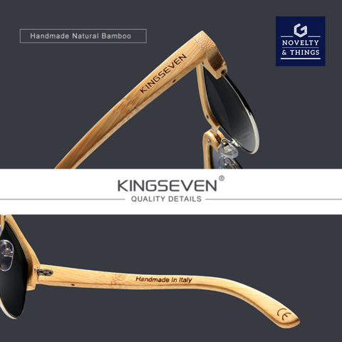 KINGSEVEN Retro Wooden Sunglasses
