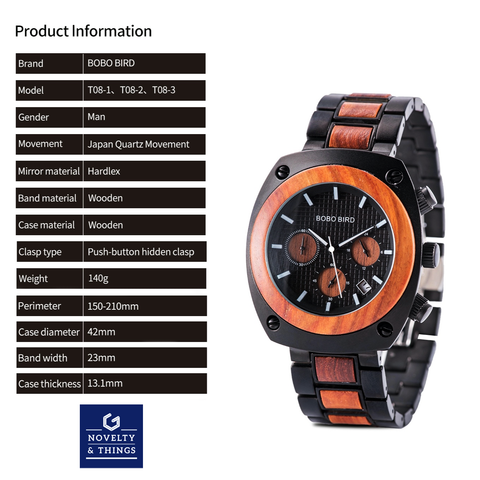Wooden Chronograph Watch V2