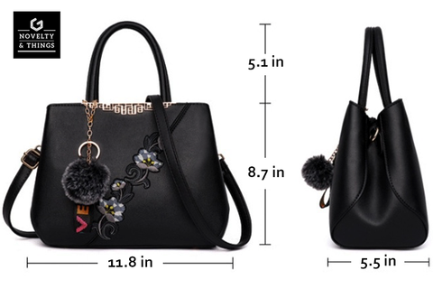 Flower Embroidered Handbag