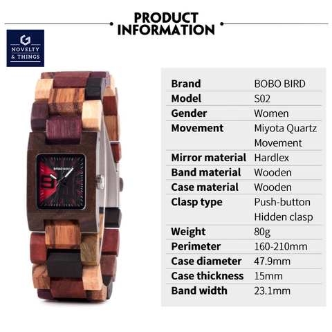 Square Wooden Watch