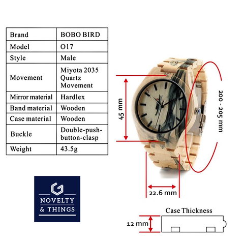 Ink Stained Wooden Watch