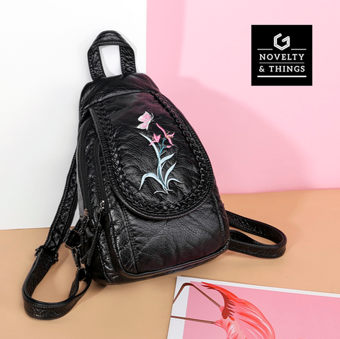 Embroidered Leather Backpacks V2