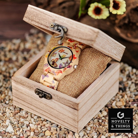 Butterfly Bamboo Watch
