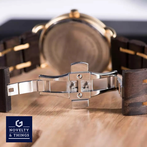 Wooden Date Display Watch