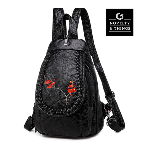 Embroidered Leather Backpacks V2