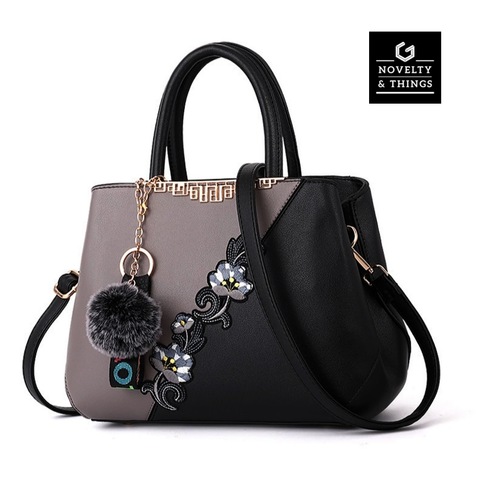 Flower Embroidered Handbag