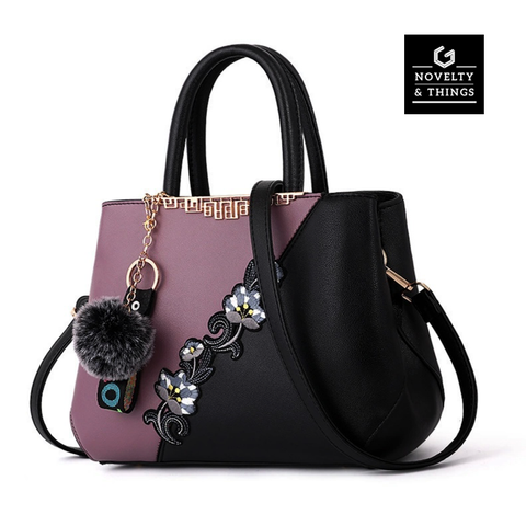Flower Embroidered Handbag