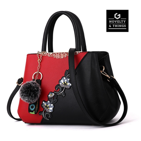 Flower Embroidered Handbag