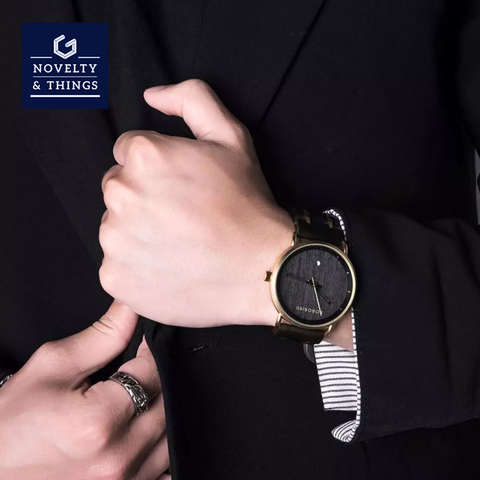 Wooden Date Display Watch