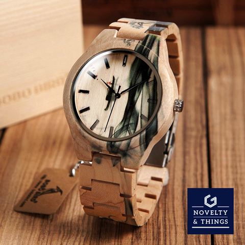 Ink Stained Wooden Watch