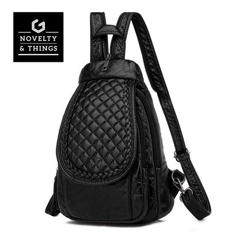 Embroidered Leather Backpacks