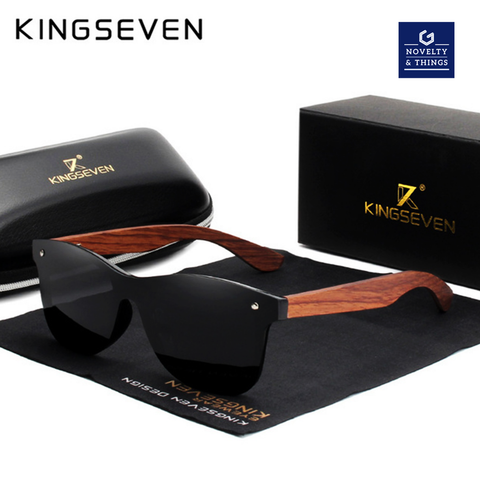 KINGSEVEN Natural Wooden Sunglasses