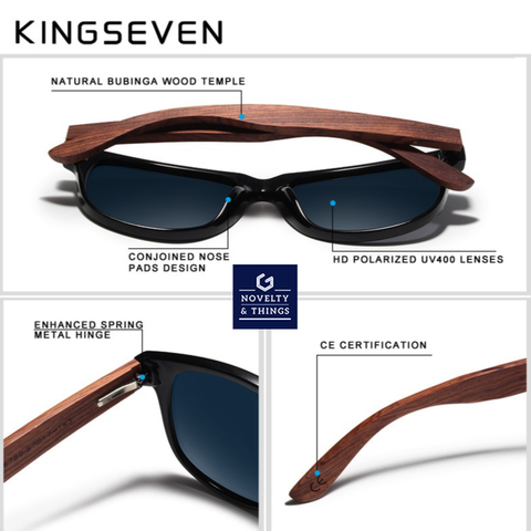 KINGSEVEN Natural Wooden Sunglasses V2