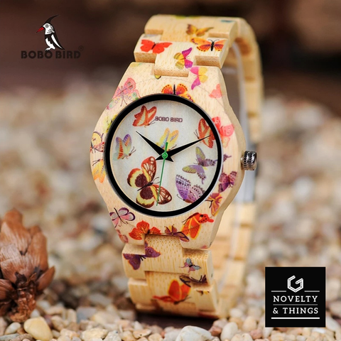 Butterfly Bamboo Watch
