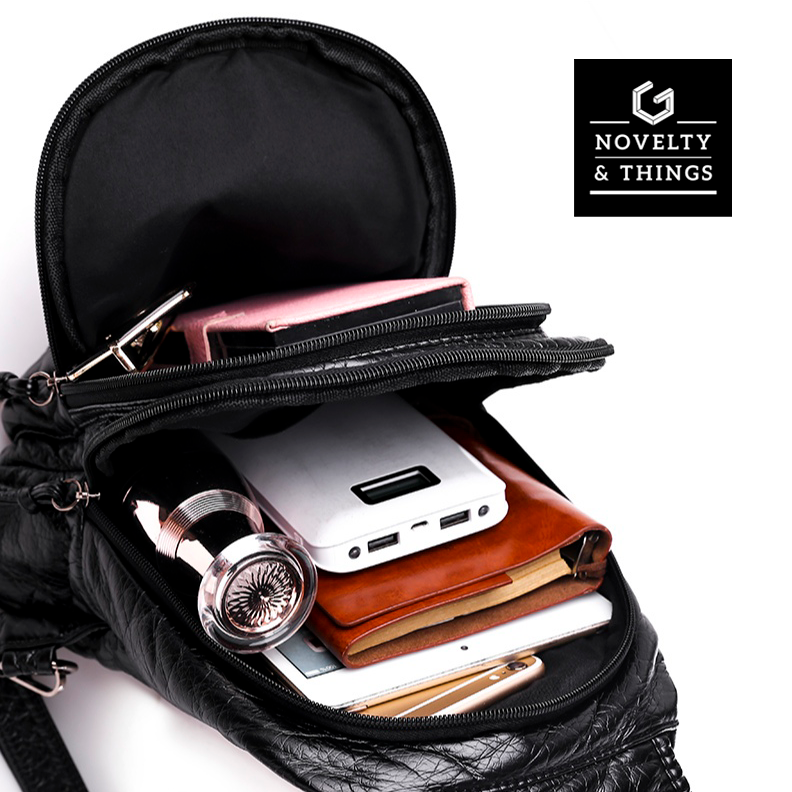 Novlect Things Embroidered Leather Backpacks V2 | Novelty & Things